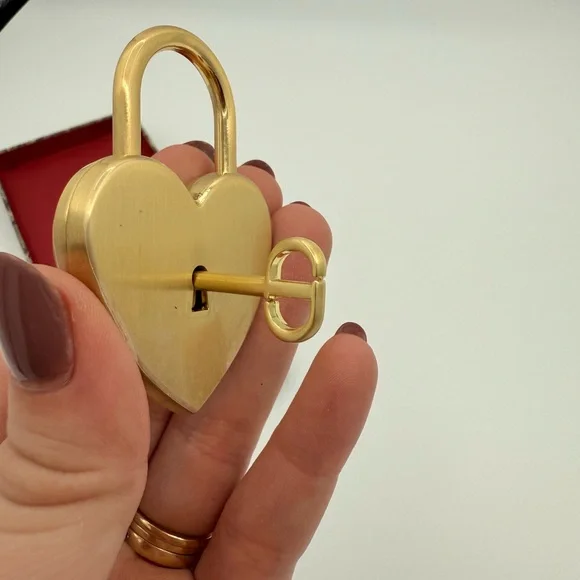 Dior Gold Heart Lock and Key Set - Picture 4 of 5